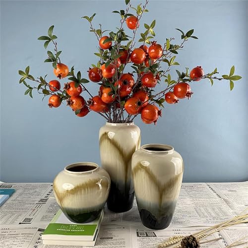 Jarrón de jarrón de decoración rústica de la Granja Buqueo Vaso de cerámica para césped de Pampas, Adorno para la Tienda de Ropa de Restaurante (tamaño: 16 * 26.5cm)