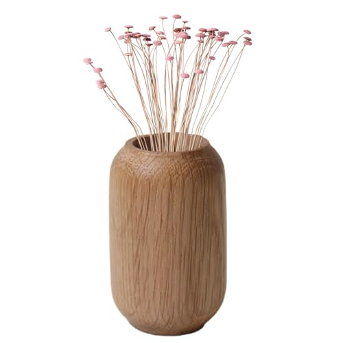 Wooden Vase - Soporte de flores secas | Rustic Farmhouse Style Flower Vases | White Oak Vase Decor | Natural Home Decorative Vases Stand Vase Ornament Home Stand Vase Ornament Home Decor
