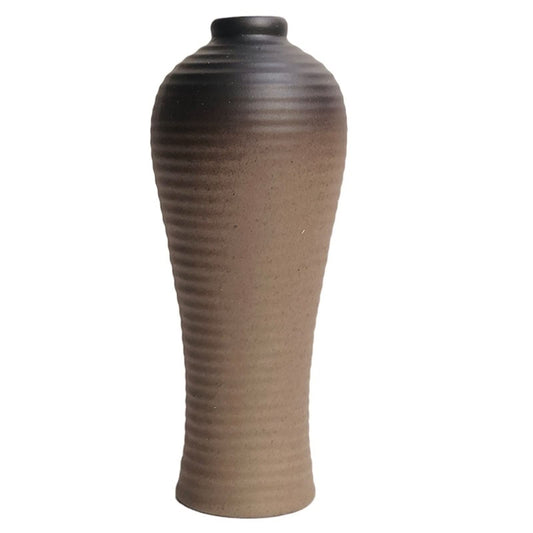 AQQWWER Jarrones Ceramic Stoneware Vase Home Accessories Device Desktop Flower Hydroponic Plant Dried Flowers Ornaments (Size : 1(21x8cm))